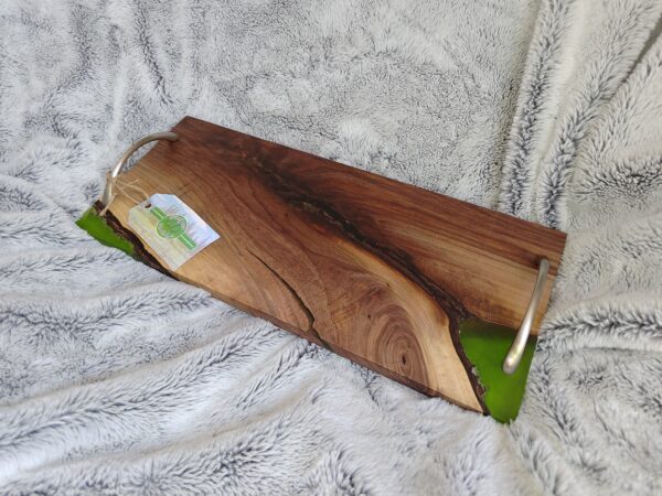 Charcuterie Board, Black Walnut (Medium with Epoxy Inlay)
